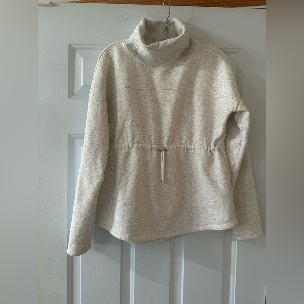 Zella‎ Women's Cinch Waist Turtleneck Grey Sweatshirt. Small.